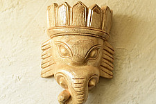 Handmade Wooden Hanging Mask - Ganesha