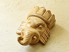 Handmade Wooden Hanging Mask - Ganesha