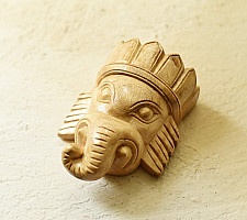 Handmade Wooden Hanging Mask - Ganesha