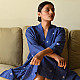 shop Jamdani - Handloom Cotton Blue Dress