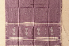 Aamaya . आमाया | Handloom Soft Cotton Jamdani Stole (Two Options) - Purple