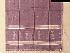 Aamaya . आमाया | Handloom Soft Cotton Jamdani Stole (Two Options) - Purple