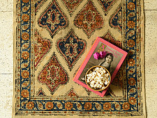 A finite infinity ❧ Kalamkari Natural Color Dhurrie ( 2 X 3 ) - B