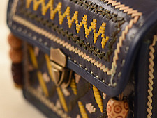 Be Nomadic | Kutchi Embroidered Leather Sling Handbag