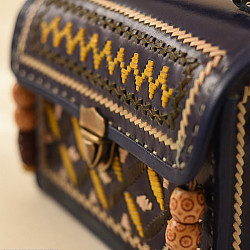 Be Nomadic | Kutchi Embroidered Leather Sling Handbag