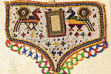 Prachin . प्राचीन  ❂ Gujrat Bead Work - Old & Antique Wall Hanging - Peacock