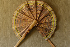 Moonj Grass Basket | Crafted Bamboo Hand Fan - Two color options