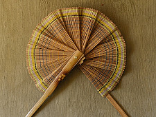 Moonj Grass Basket | Crafted Bamboo Hand Fan - Two color options