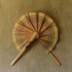 Moonj Grass Basket | Crafted Bamboo Hand Fan - Two color options