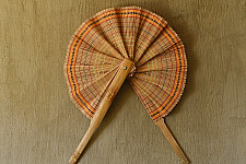 Moonj Grass Basket | Crafted Bamboo Hand Fan - Two color options