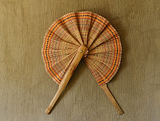 Moonj Grass Basket | Crafted Bamboo Hand Fan - Two color options