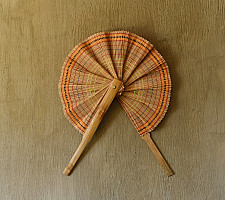 Moonj Grass Basket | Crafted Bamboo Hand Fan - Two color options