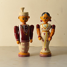 Etikoppaka | Wooden Toy ~ Married Couple 