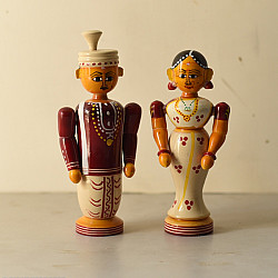 Etikoppaka | Wooden Toy ~ Married Couple 