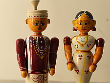Etikoppaka | Wooden Toy ~ Married Couple 