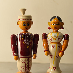 Etikoppaka | Wooden Toy ~ Married Couple 