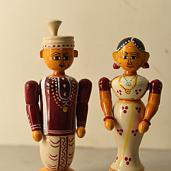 Etikoppaka | Wooden Toy ~ Married Couple 