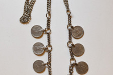 Kanupriya | White Metal Vintage Jewelry - Coin Necklace