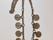 Kanupriya | White Metal Vintage Jewelry - Coin Necklace