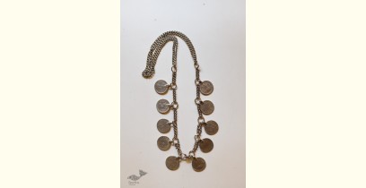 Kanupriya | White Metal Vintage Jewelry - Coin Necklace
