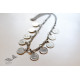 shop Handmade White Metal Vintage Jewelry - Coin Necklace