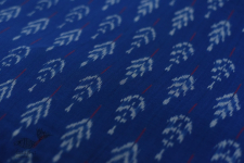 Ikat Handloom Cotton Fabric - Blue