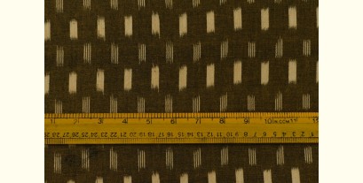 Ikat Handwoven Cotton Fabric - Brown