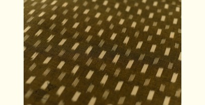 Ikat Handwoven Cotton Fabric - Brown
