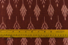 Ikat Handloom Cotton Fabric - Brown