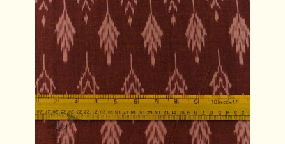 Ikat Handloom Cotton Fabric - Brown