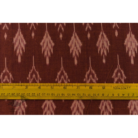 Shop Handloom ikat cotton Brown fabric