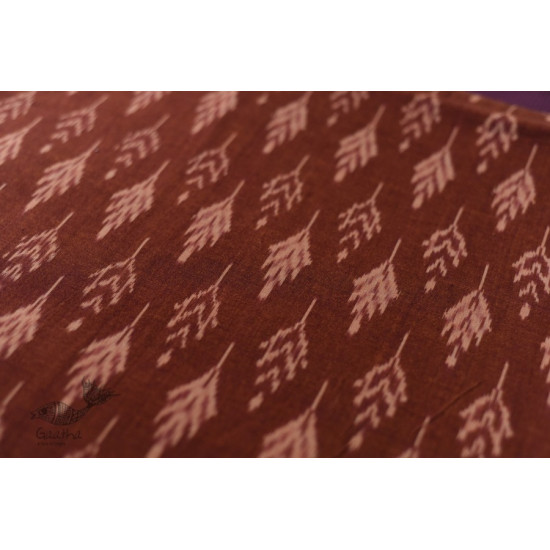 Shop Handloom ikat cotton Brown fabric