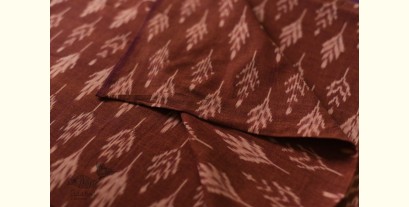 Ikat Handloom Cotton Fabric - Brown
