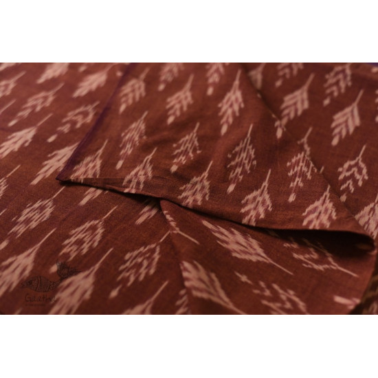 Shop Handloom ikat cotton Brown fabric