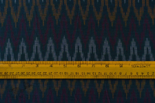 Ikat Handloom Cotton Fabric - Bottle Green / Dark Green