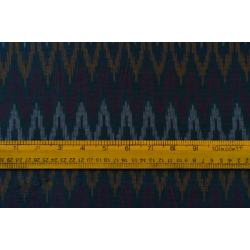 Ikat Handloom Cotton Fabric - Bottle Green / Dark Green