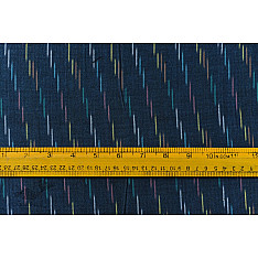 Ikat Handloom Cotton Dark Blue Fabric 