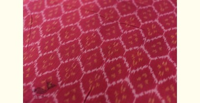 Ikat Handloom Cotton Fabric - Red