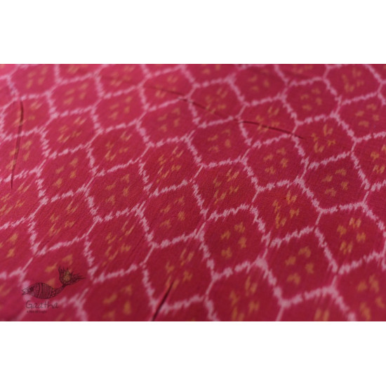 Shop Handloom ikat cotton fabric - Red