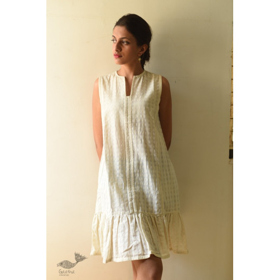 shop Handwoven Pure Cotton ~ Off White dress