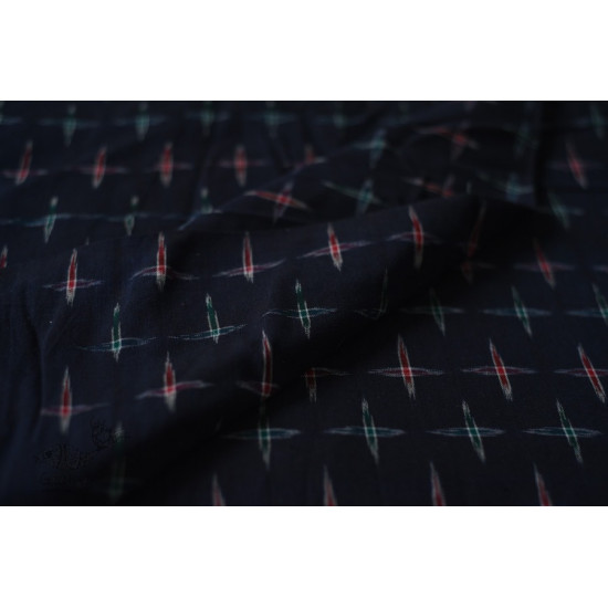 Shop Handloom ikat cotton fabric  - Black Cross