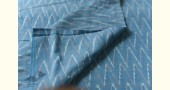 Shop Handloom ikat cotton fabric - Sky Blue Zig Zag 
