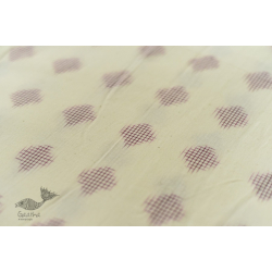 Ikat Handloom Cotton Fabric - Off White