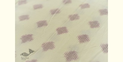 Ikat Handloom Cotton Fabric - Off White