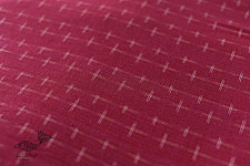 Ikat Handloom Cotton Fabric - Red Cross