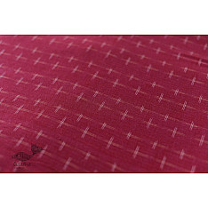 Ikat Handloom Cotton Fabric - Red Cross