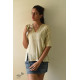 shop Handloom Self Checks Cotton - Off White Top