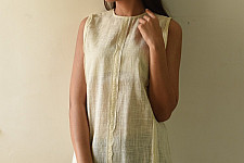 Shweta . श्वेता | Handwoven Checks Top | Cotton White 