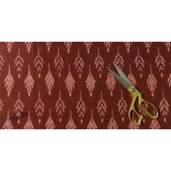 Ikat Handloom Cotton Fabric - Brown