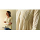 shop Handwoven Off White Cotton Self Checks A-Line Flared Top